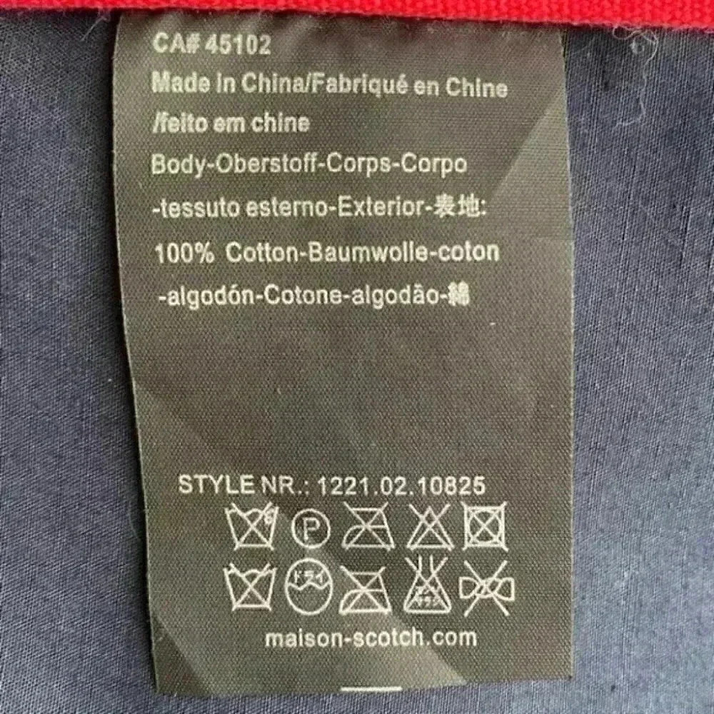Scotch & Soda Trench Coat Lightweight Utility Jacket Cotton Cobalt Blue XS NEW - Picture 15 of 16